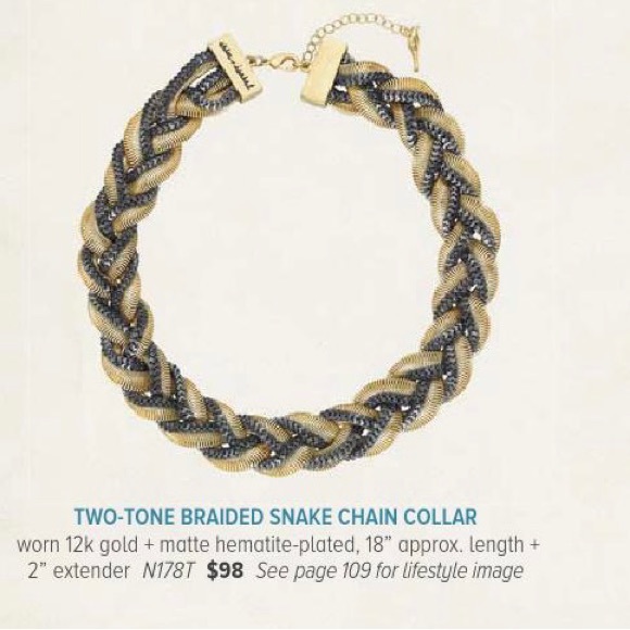 Chloe + Isabel Two Tone Braided Necklace - Picture 2 of 2
